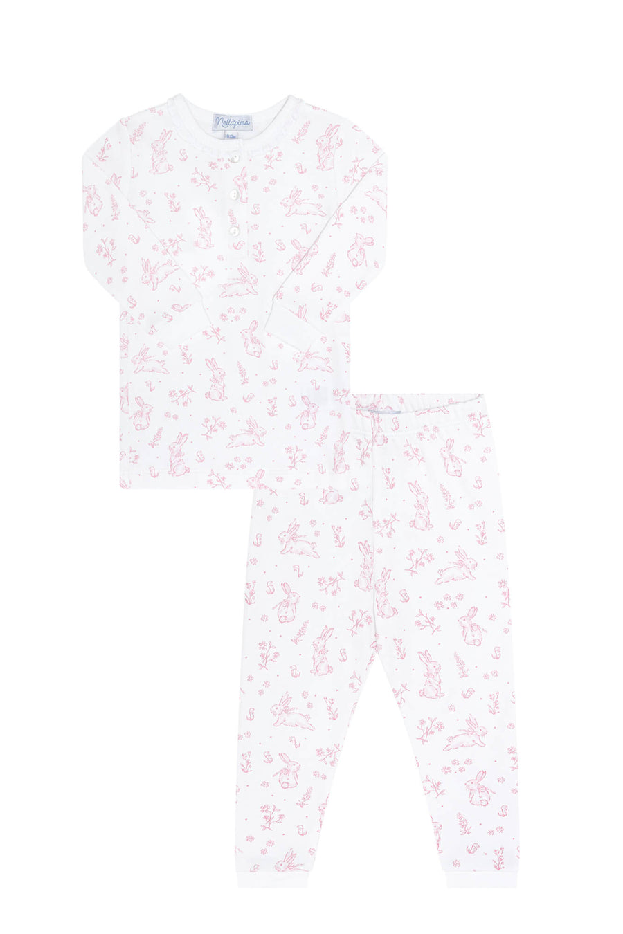 Nellapima Bunny Toile Pajama Pink Set