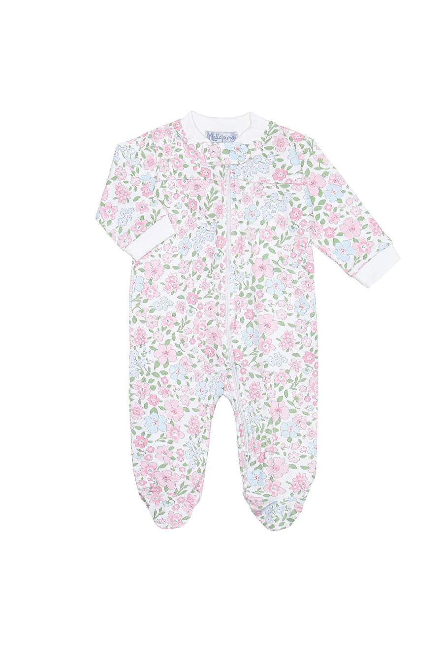 Nellapima English Garden Zipper Footie Front