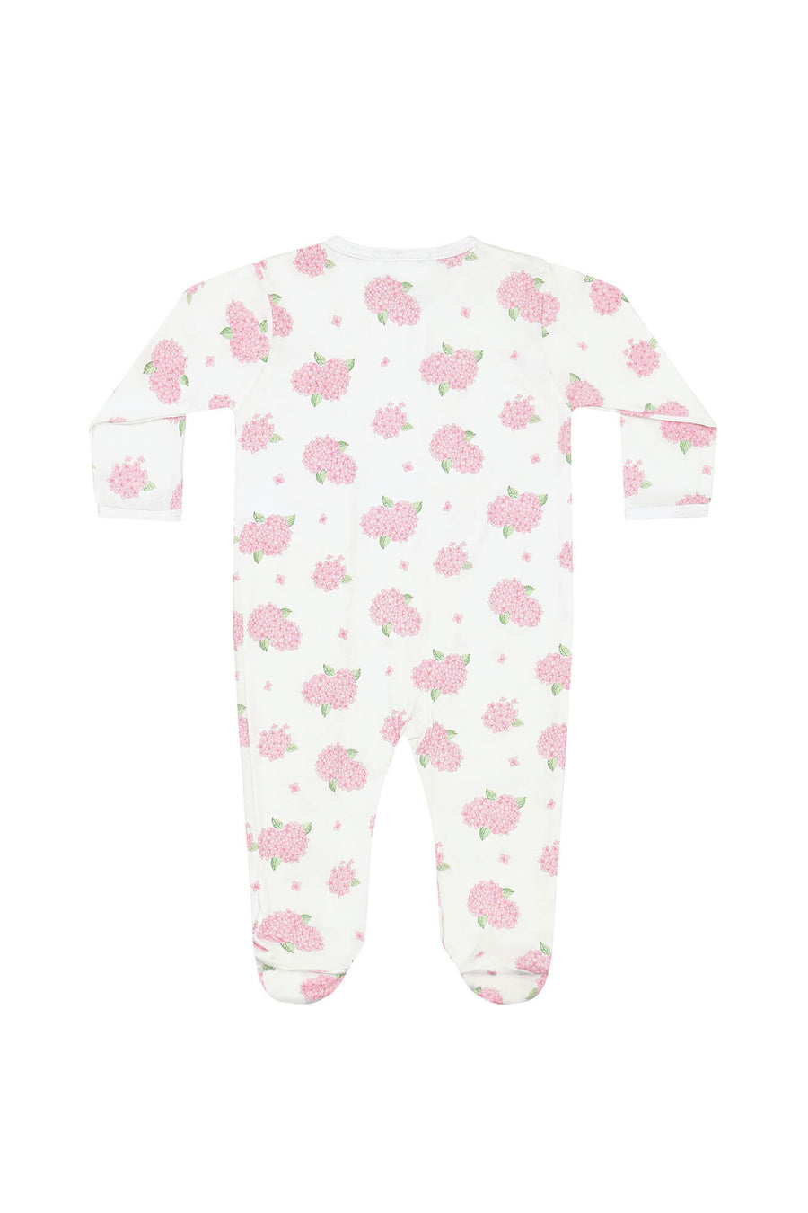 Nellapima Hydrangeas Pink Zipper Footie Back