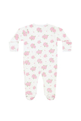 Nellapima Hydrangeas Pink Zipper Footie Back