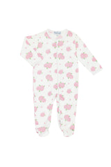Nellapima Hydrangeas Pink Zipper Footie Front