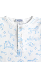 Nellapima Lone Star Toile Pajamas Blue Detail