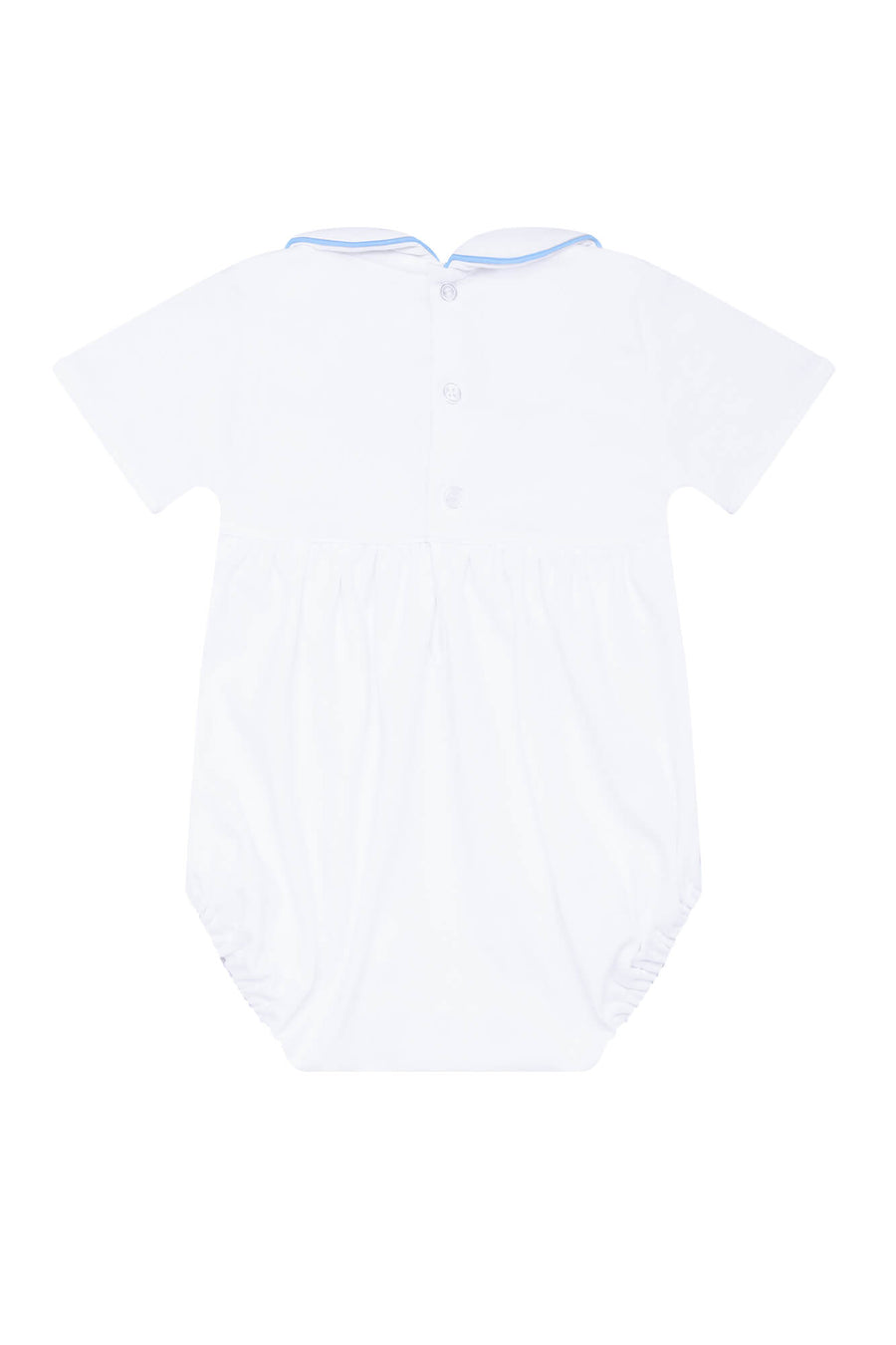 Nellapima Nella Smocked Boy Bubble Blue Back