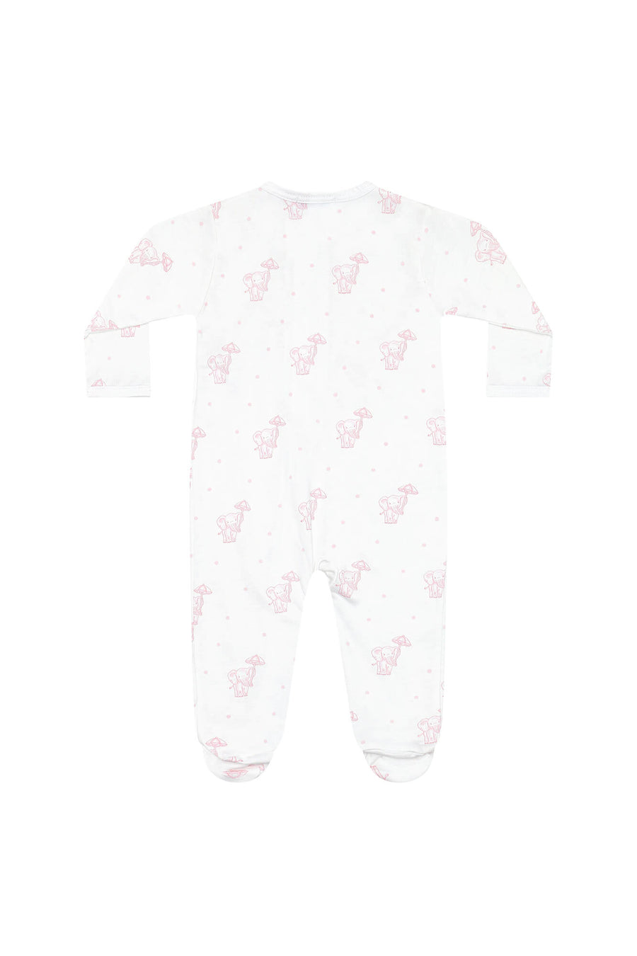Nellapima Pink Elephant Zipper Footie Back