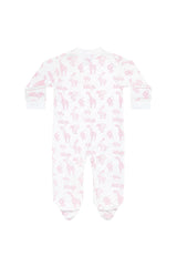 Nellapima Pink Safar Zipper Footie Pink Back