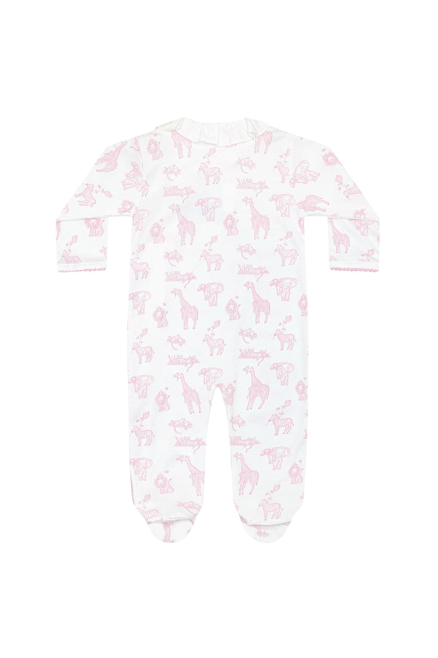 Nellapima Pink Safari Crossover Footie Pink Back