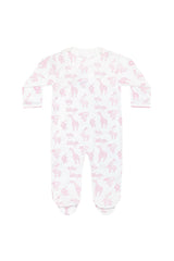 Nellapima Pink Safari Crossover Footie Pink Back