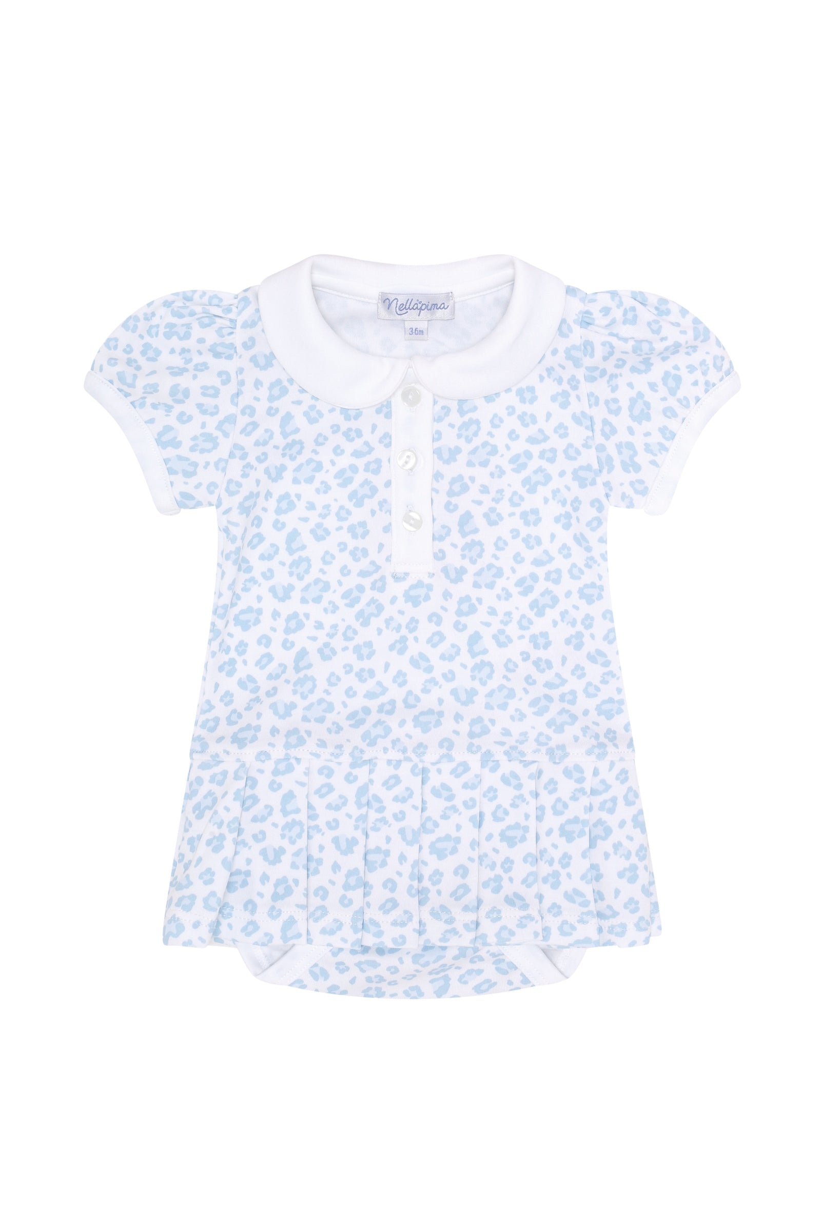 Blue Cheetah Print Onesie Dress  Nellapima