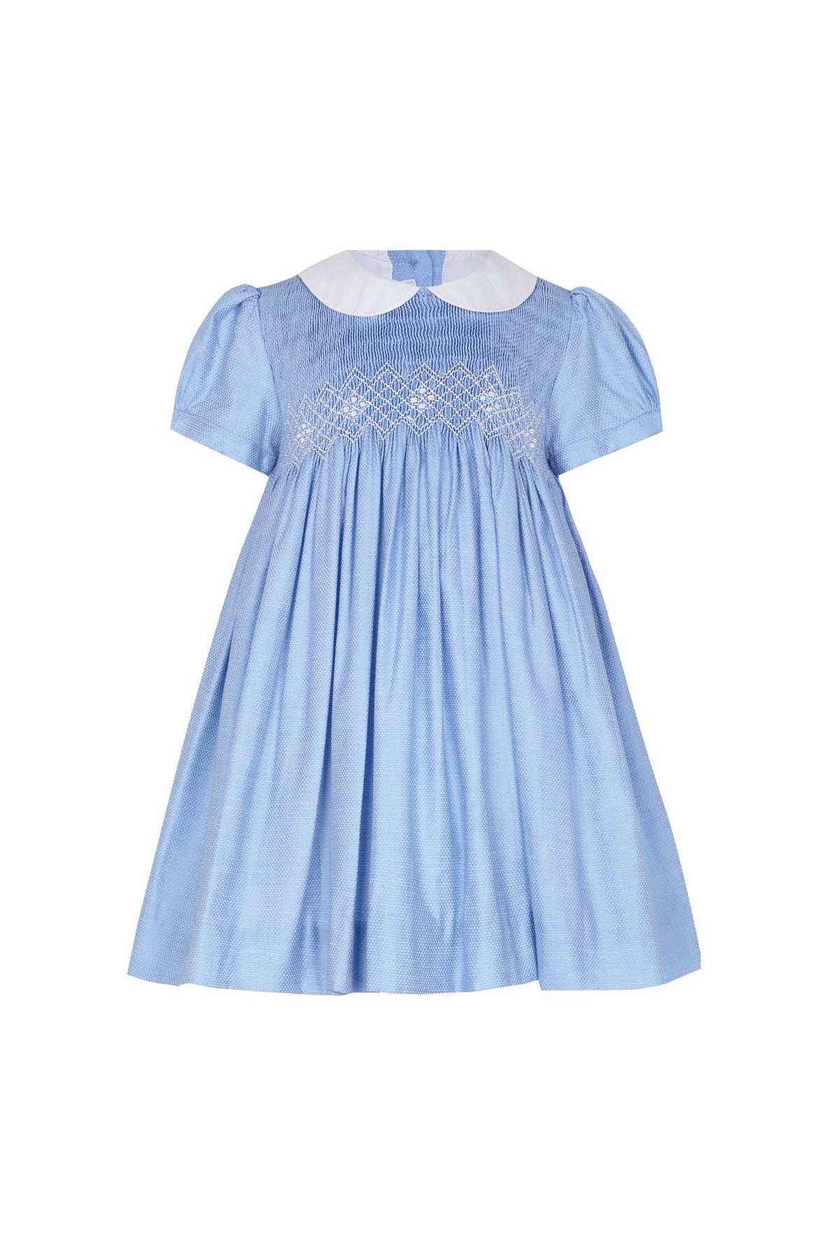 Nella Pima Blue Nella Smocked Dress, Blue / 18 - 24M Nella Pima Blue Nella Smocked Dress, Blue / 18 - 24M