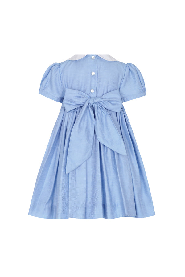 Blue Nella Smocked Dress