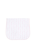 Pink Twirls Burp Cloth