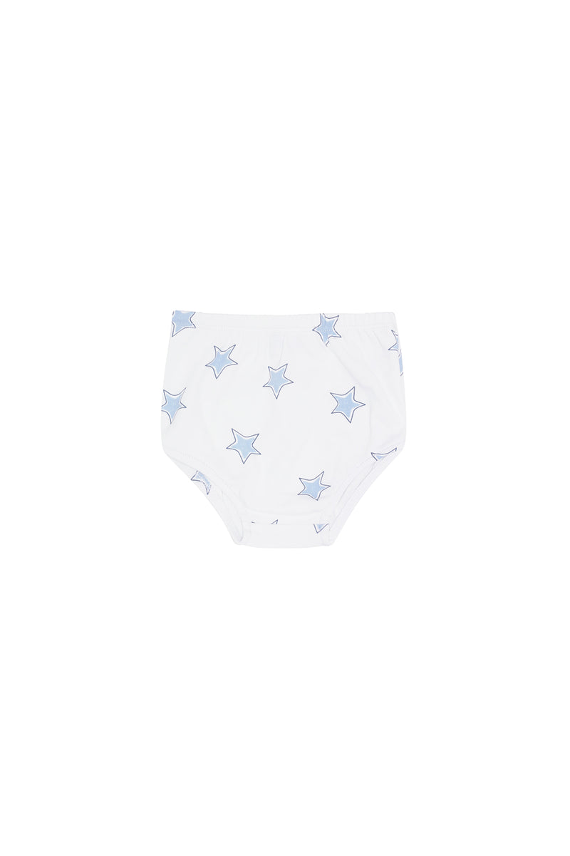 Blue Stars Print Diaper Cover Set