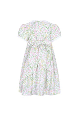 Berry Wildflowers Woven Smocked Dress