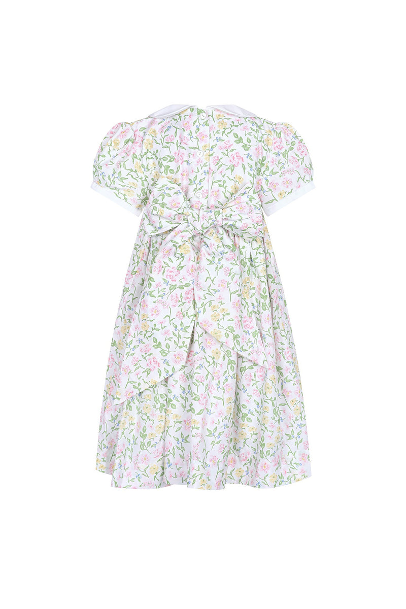 Berry Wildflowers Woven Smocked Dress