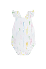 Spirals Print Ruffle Bubble