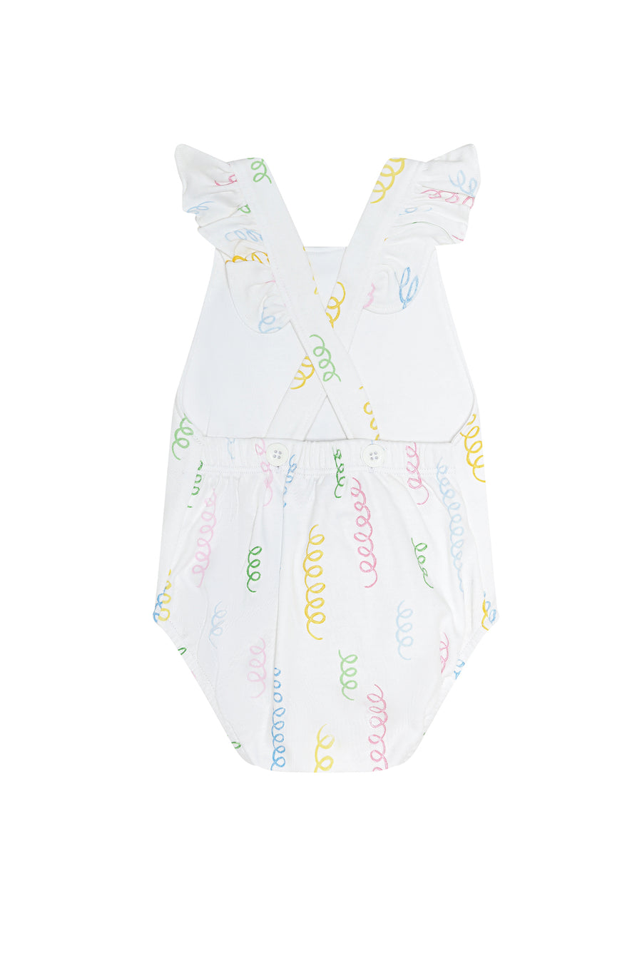 Spirals Print Ruffle Bubble