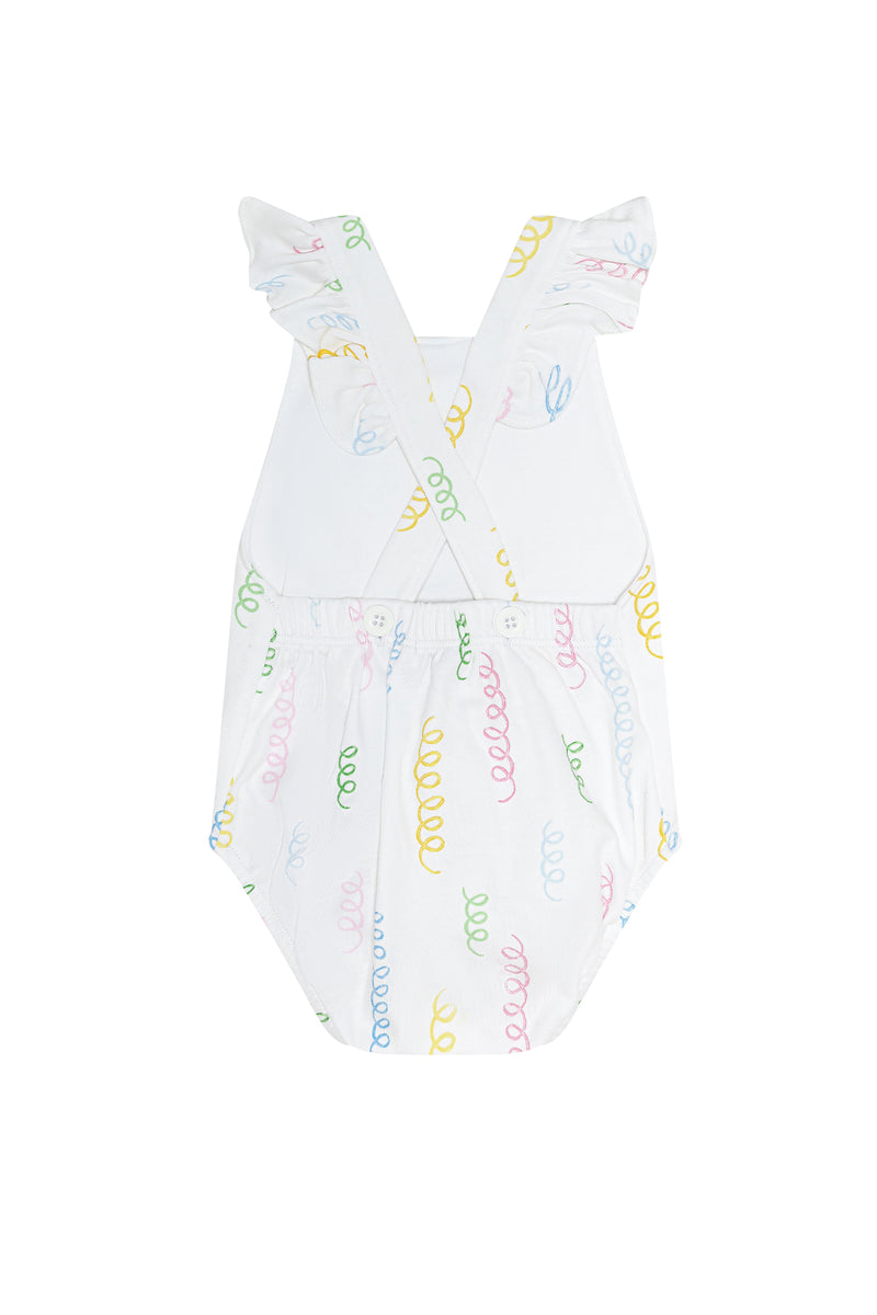 Spirals Print Ruffle Bubble