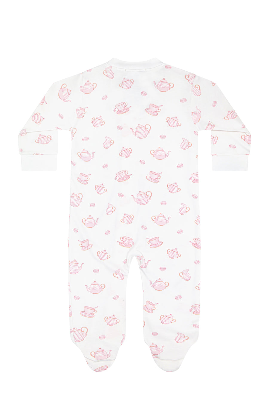 Petite Tea Time Zipper Footie