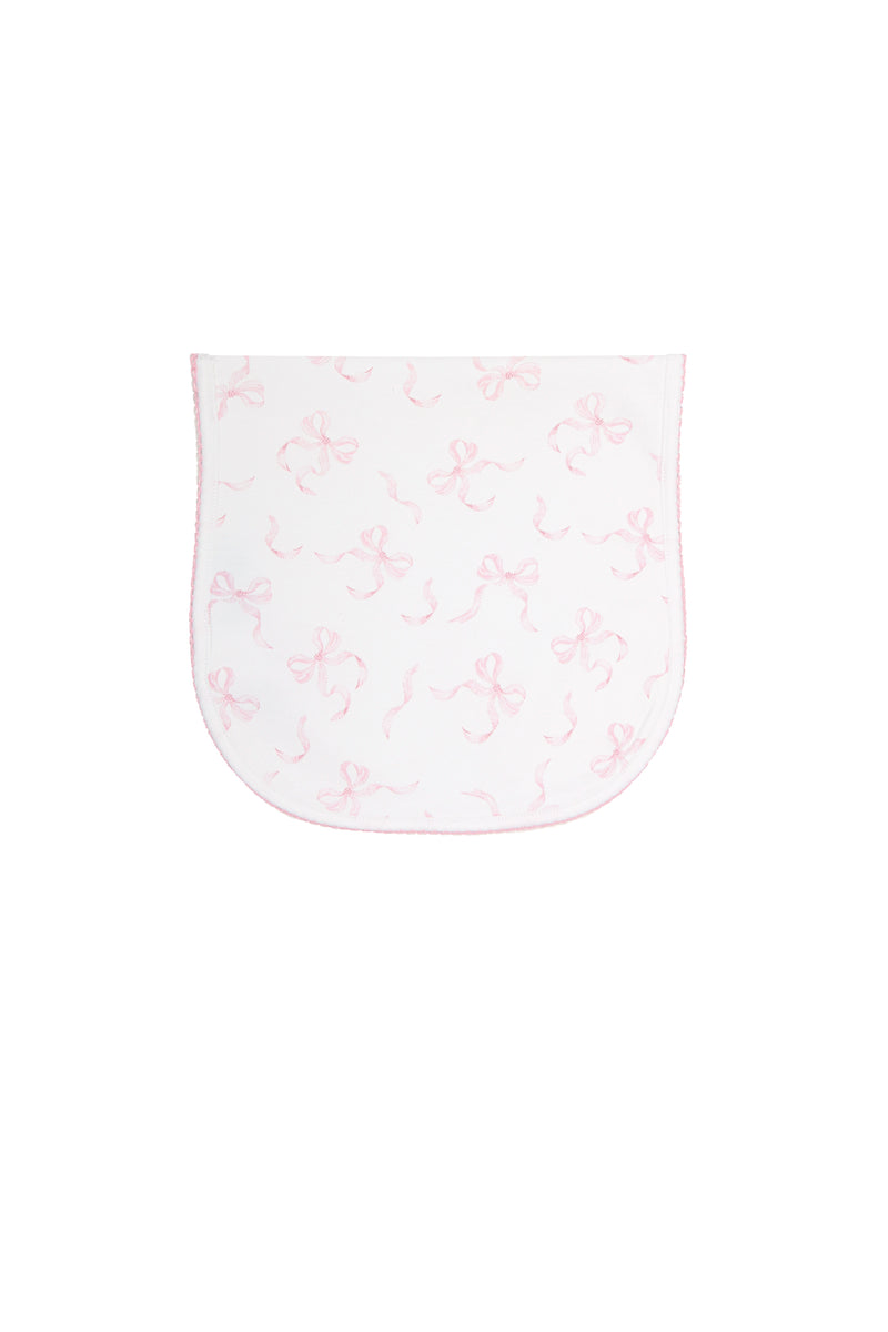 Charming Bows Print Burp Cloth
