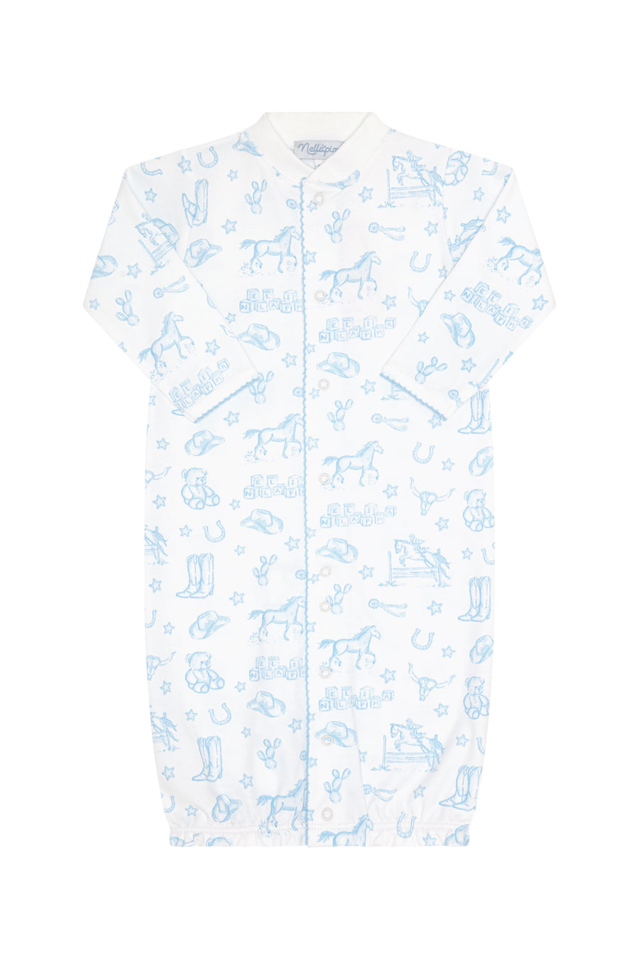 Blue Lone Star Toile Converter Gown