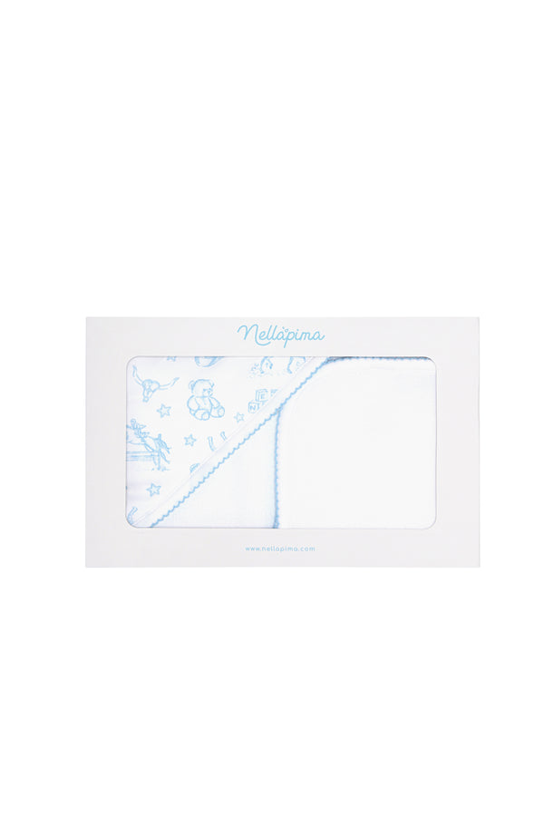 Blue Lone Star Toile Towel