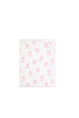 Pink Puppy Love Print Blanket