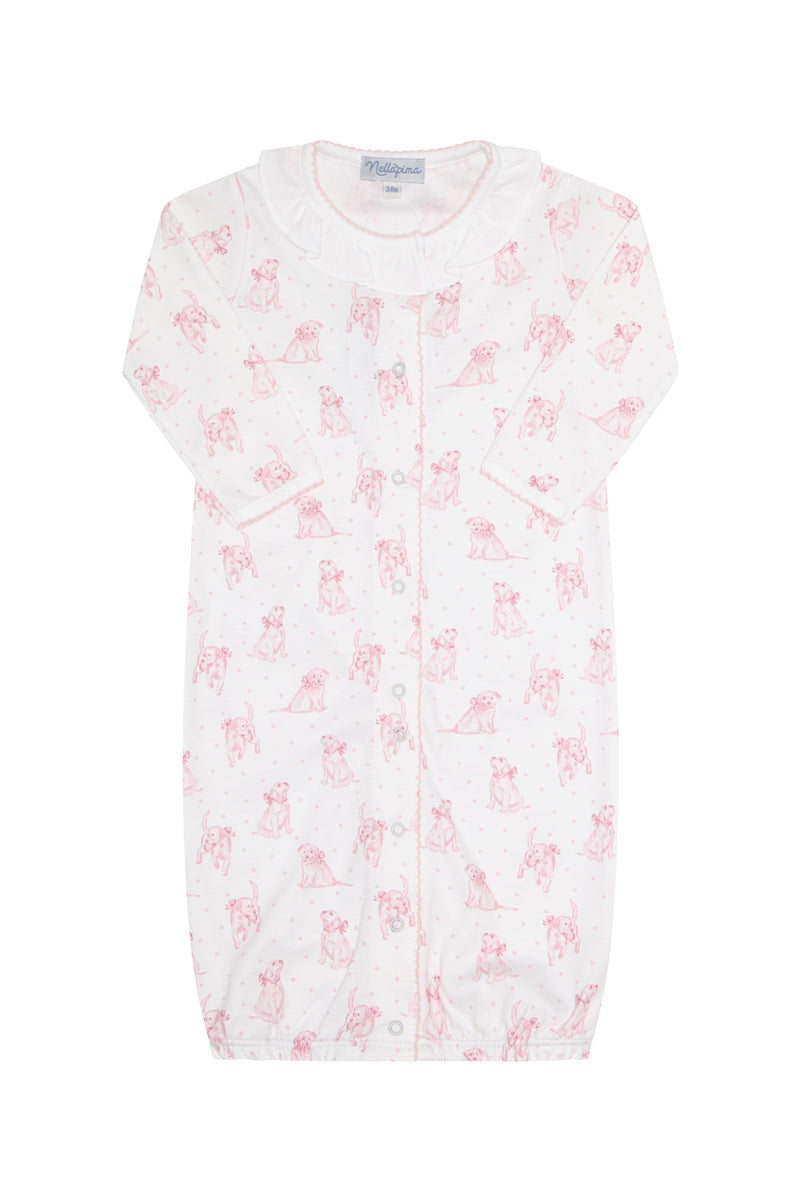 Pink Puppy Love Print Converter Gown