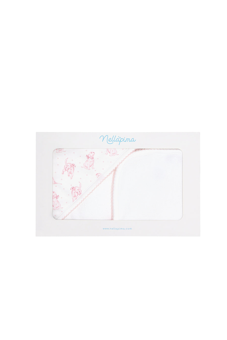 Pink Puppy Love Print Towel