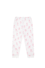 Pink Puppy Love Print Pajamas