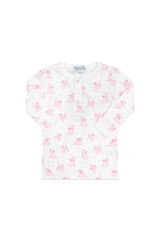Pink Puppy Love Print Pajamas