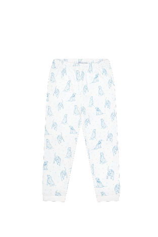Blue Puppy Love Print Pajamas
