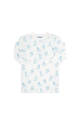 Blue Puppy Love Print Pajamas