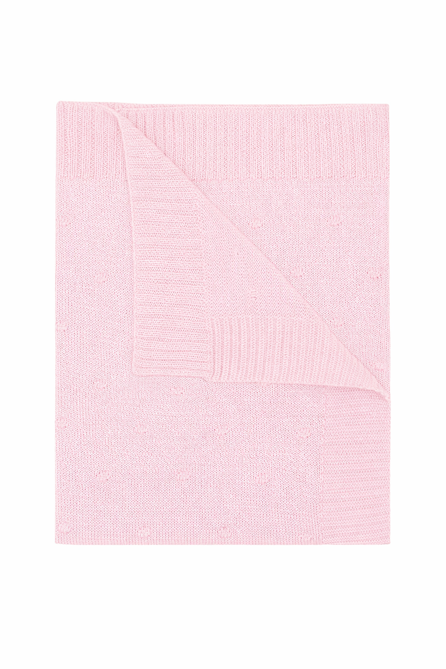 Pink Dotted Knit Receiving Blanket