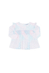 Patchwork Smocked Dress LS