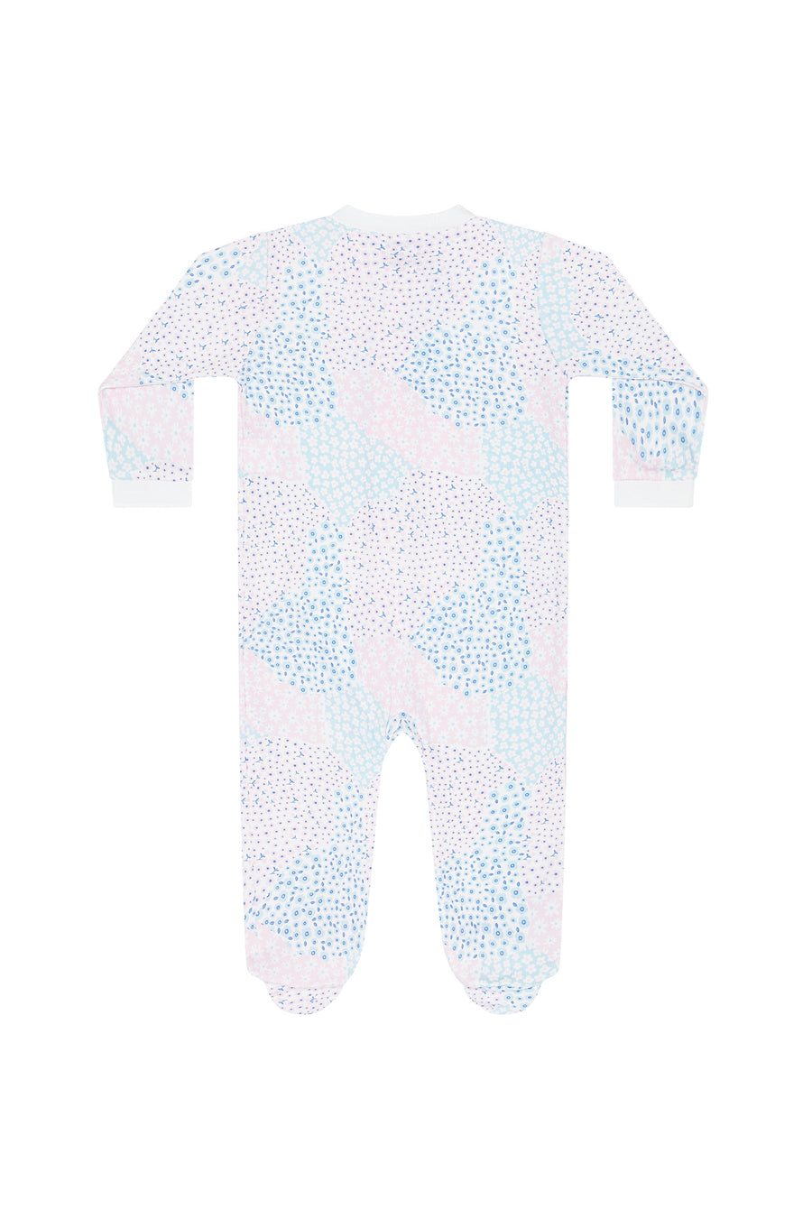 Patchwork Zipper Footie