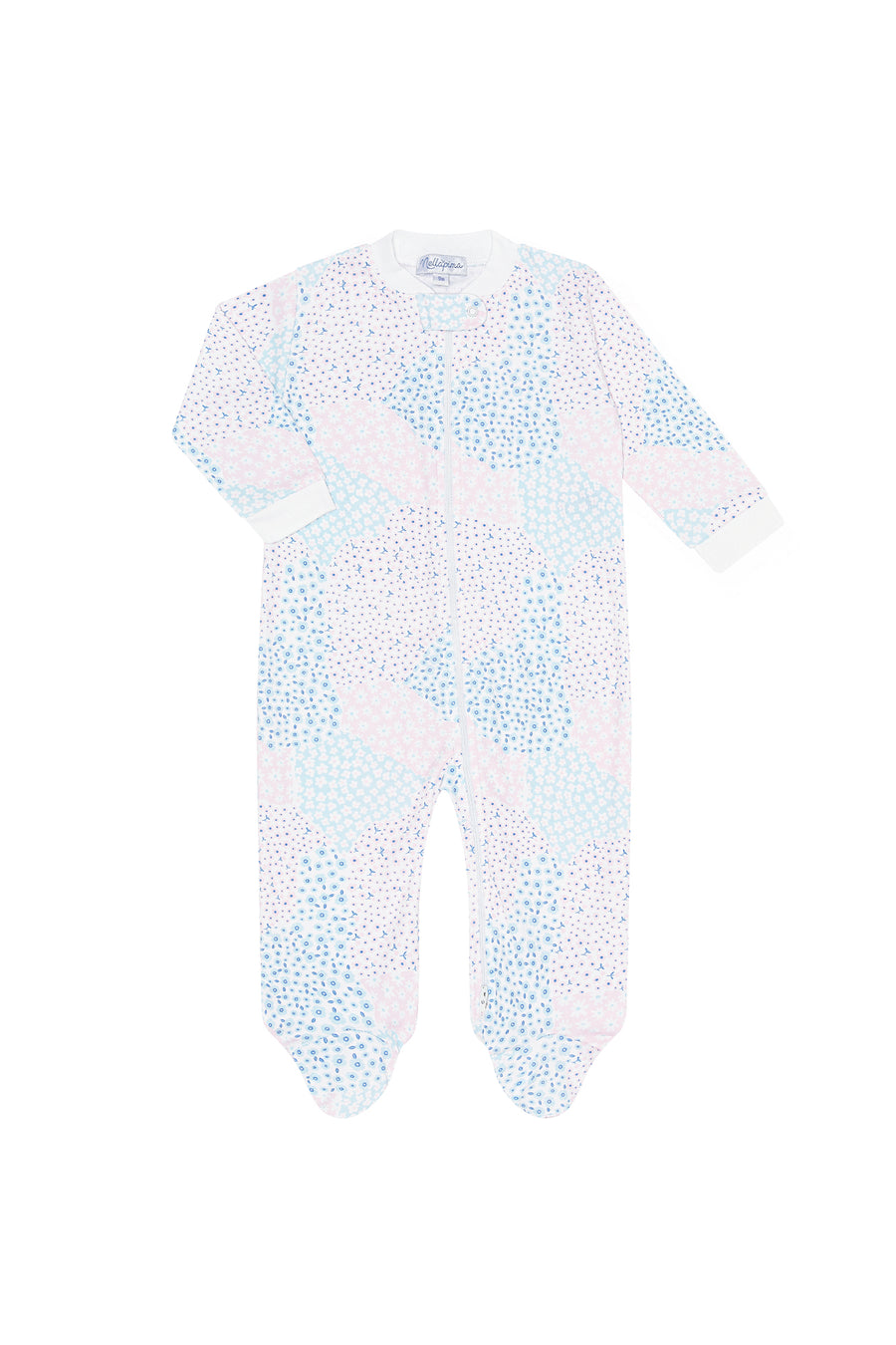 Patchwork Zipper Footie
