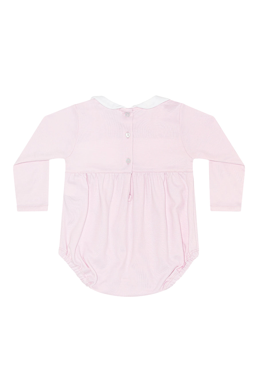 Pink Pumpkin Patch Embroidered Bubble LS