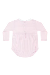 Pink Pumpkin Patch Embroidered Bubble LS