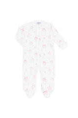 Pink Pumpkin Patch Zipper Footie