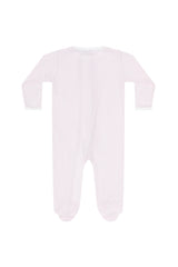 Pink Classic Stripes Zipper Footie