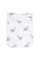 Pink Elephant Baby Feeding Bib