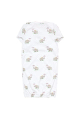 Pink Elephant Baby Gown 