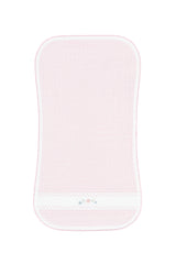 Pink Herringbone Embroidered Burp Cloth