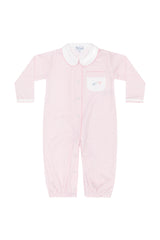 Pink Herringbone Embroidered Converter Gown