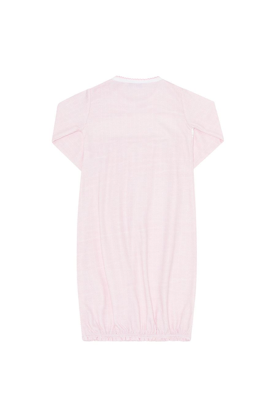 Pink Herringbone Embroidered Gown