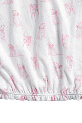 Pink Puppy Love Print Gown