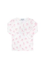 Pink Puppy Love Print Pajamas