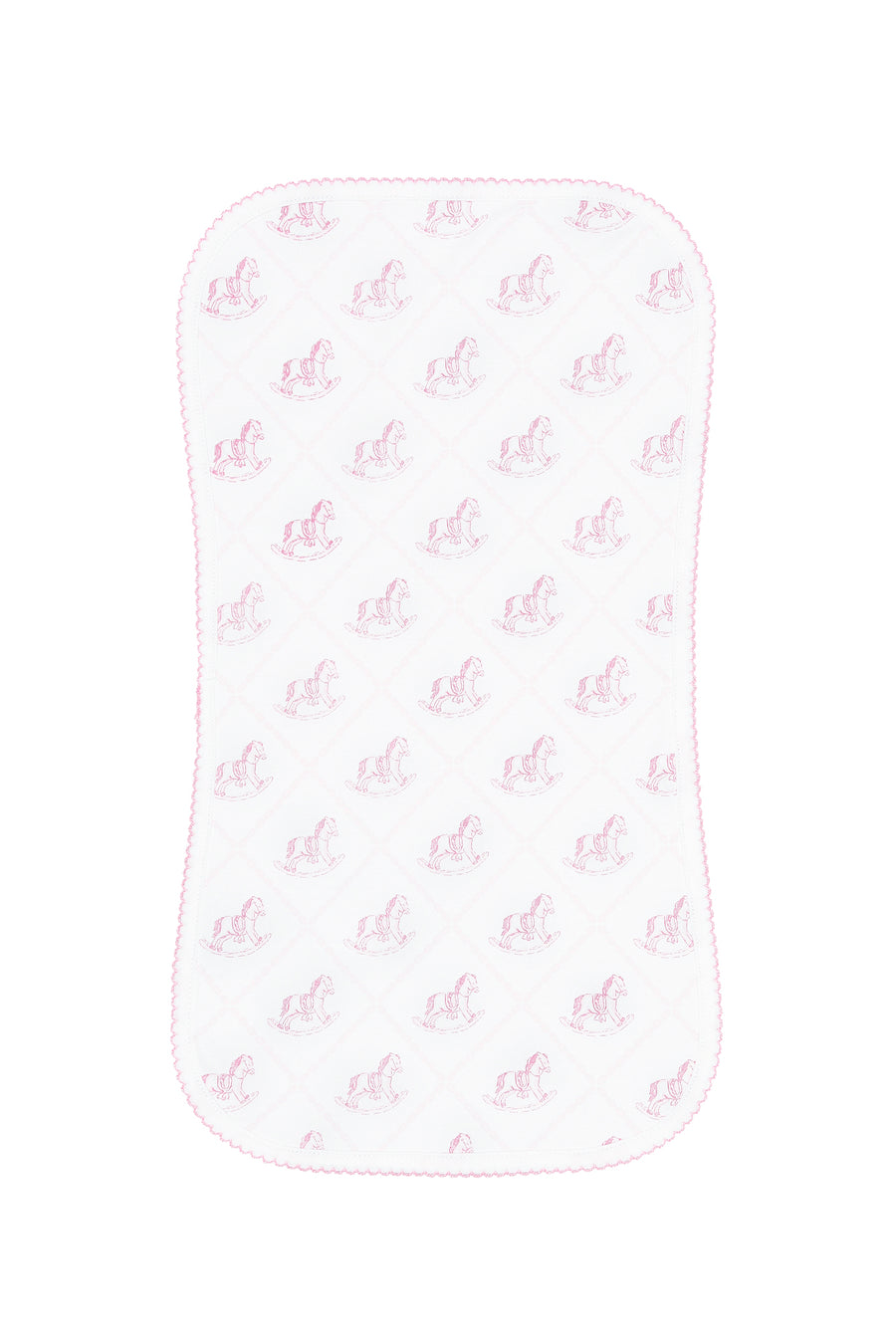 Pink Rocking Horse Burp Cloth