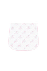 Pink Rocking Horse Burp Cloth