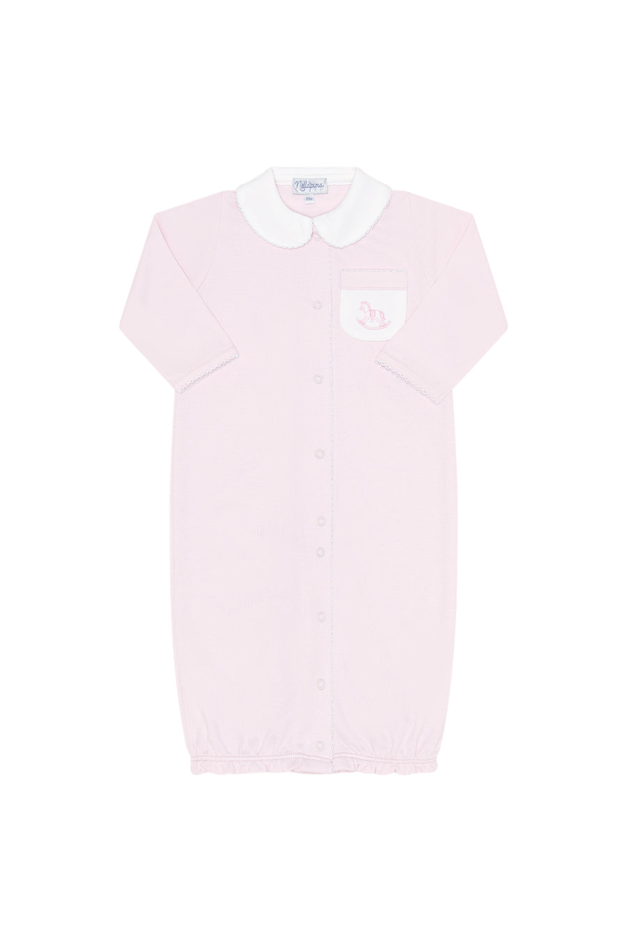 Pink Rocking Horse Embroidered Converter Gown